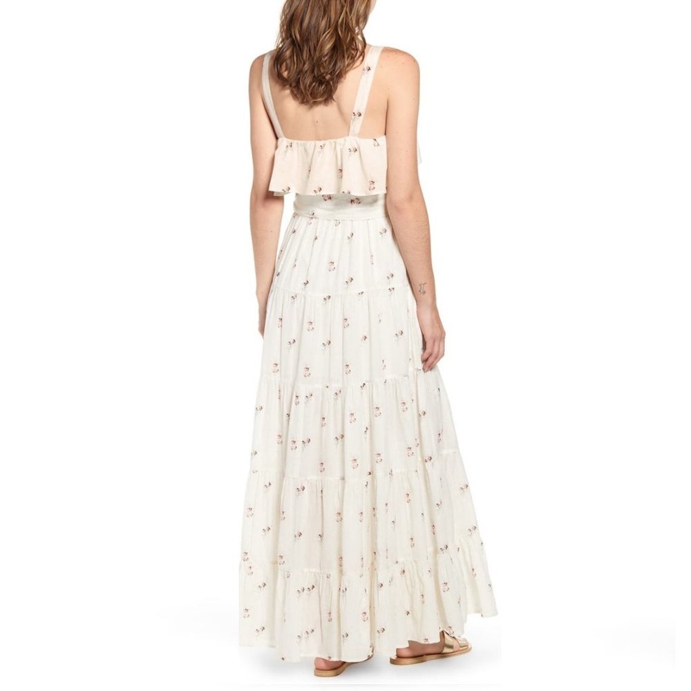 Paige Tevin White Western Rose Maxi Dress